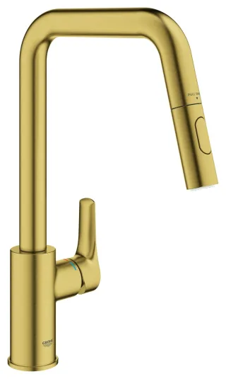 GROHE Einhand-Spültisch-Batterie Eurosmart 30619, h. Auslauf Spülbrause cool sunrise geb., 30619GN0 30619GN0