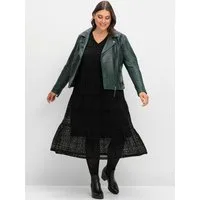Sheego Jerseykleid Spitzenkleid 3/4-Arm