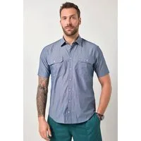 JP1880 Kurzarmhemd Chambray-Hemd Halbarm Kentkragen 2 Taschen