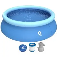 Avenli Quick-Up Pool Prompt Set Pool 244 x 63 cm (Aufstellpool Komplettset, Quick Up Pool Komplettset), Swimmingpool inklusive Filterpumpe und Filterkartusche
