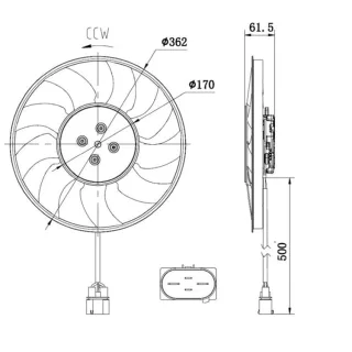 NRF K?hlerl?fter Audi A4 A5 A6 A7 A8 Q7 Q8 VW Touareg 47931