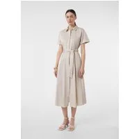 comma Midikleid Kleid Midikleid aus Popeline mit Hemdkragen und Bindegürtel