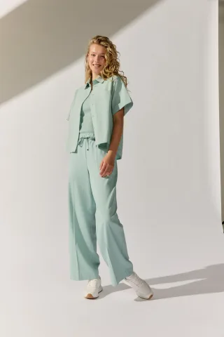 THE FASHION PEOPLE - Wide Leg Pants sage mist - Gr. - 36