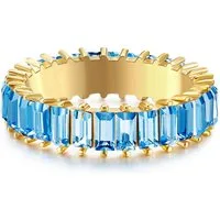 Yokoamii Fingerring Y88 (1-tlg), Ring gelbgold Kristall blau