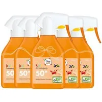 Cien Sonnenschutzspray CIEN Sun Kids Sonnenspray LSF 50+ 6 x 250 ml Vorteilspack, Spar-Set, 6er Vorteilspack mit LSF 50+ und 2 Gratis After Sun Gesichtsmasken