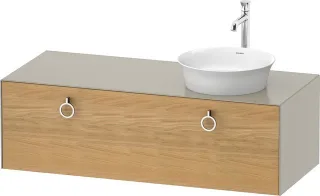 Duravit White Tulip Konsolenwaschtischunterbau wandhängend Natur Eiche & Taupe Matt & Seidenmatt 130 WT4982RH5600010