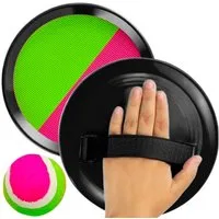 KRUZZEL Ballschleuder Klettspiel Kinder Wurfspiel, 1 tlg., Zwei Schläger und Ball