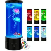 ANYSUN LED Nachtlicht Kinder Quallen Lampe mit 17 Farben & Fernbedienung, 4 Lichtmodi Jellyfish Lamp LED Quallen Aquarium Lampe Dekolicht