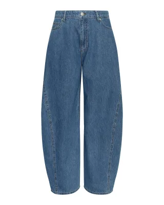 msch copenhagen - MSCHKobane Lis Barrel Jeans mid blue wash - Gr. - XS