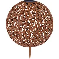 GLOBO LIGHTING LED Gartenleuchte, LED-Leuchtmittel fest verbaut, Warmweiß, LED Solar Außen Leuchte Garten Weg Beleuchtung Kugel Steck Lampe Dekor