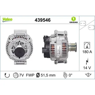 Valeo Lichtmaschine 180A Chrysler Jeep Mercedes