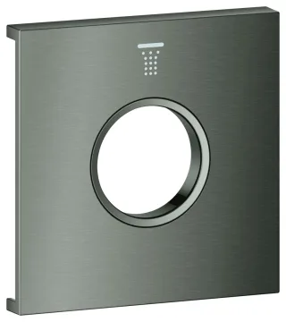 GROHE Metallplatte Grohtherm Aqua Tiles 107175, Symbol: Kopfbrause 7 hard graphite geb., 107175AL00 107175AL00