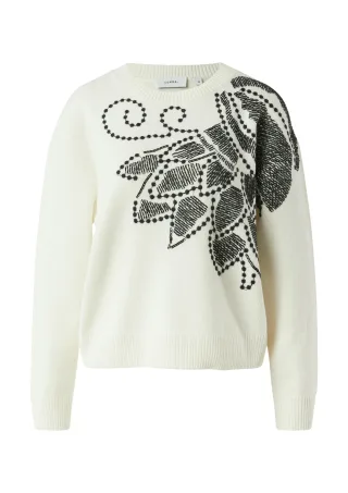 comma - Strickpullover creme - Gr. - 42