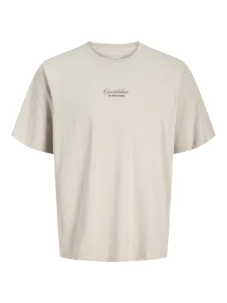 JACK&JONES - JJART PRINT TEE SS CREW NECK Moonbeam - Gr. - L