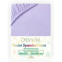 Devior Spannbettlaken für Baby- & Kinderbetten 60x120 & 70x140, 100% zertifizierte Baumwolle, Jersey, Gummizug: Rundumgummizug, Kinderspannbettlaken bis 12cm Matratzenhöhe, atmungsaktiv & farbenfroh