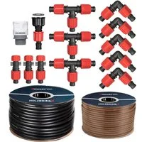 HOLZBRINK Bewässerungssystem HTB-12-50P-5 Tropfbewässerung, Tropfschlauch 2,2 l/h inkl. 5m Verlegerohr