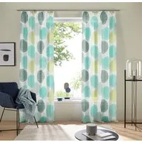 OTTO home Gardine Belem (1 St), Kräuselband, transparent, Voile, 1 bzw. 2 Schals, Vorhang, Fertiggardine, Kreise