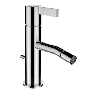 LAUFEN Bidetarmatur Kartell LAUFEN Festauslauf Ausladung 110 mm mit Ablaufventil chrom H3413310041011