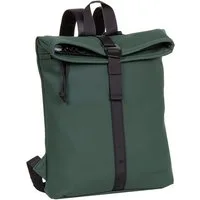 NEW REBELS Cityrucksack kleiner Roll Up RollTop Kurier Rucksack Mart Los Angeles, wasserabweisendes Planenmaterial, dunkelgrün
