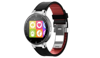 Alcatel One Touch Watch (SM02) [langes Armband] schwarz/rot