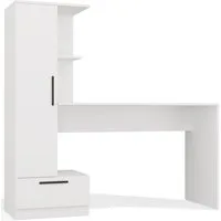ibonto Regal-Schreibtisch Schreibtisch mit Bücherregal, Schublade und Stauraum, 2-in-1-Kombination
