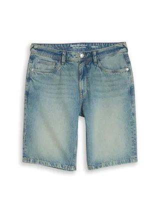Denim Tom Tailor - TTWAYLEN RELAXED Jeans Shorts tinted blue denim - Gr. - M