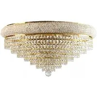 PGA-Lights Deckenleuchte Kristall Deckenleuchte Granada Gold Ø60cm gefertigt aus Kristallen