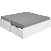 PAIDI Jugendbett FLYNN in verschiedenen Ausführungen, Ausziehbett mit 2 Liegeflächen, Gästebett, Metallgestell inkl. Lattenroste, 2-in-1 Funktionsbett