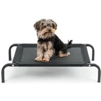 lionto Hundebett erhöht, Outdoor Hundeliege, Mesh-Material, bequem, luftig & wetterfest