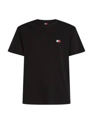 Tommy Jeans - Tommy Badge T-Shirt mit Rundhalsausschnitt schwarz - Gr. - S