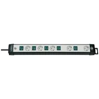 Brennenstuhl Premium-Line Steckdosenleiste 5-fach (separate Ein- / Ausschalter, Kabellänge 3 m), mit einzeln schaltbaren Steckdosen