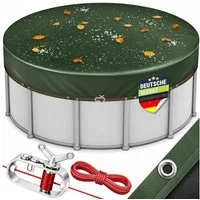 tillvex Pool-Abdeckplane tillvex® Premium Poolabdeckung rund mit Montageset, Solar Pool Abdeck (Abdeckung UV-beständig Schwimmbecken Schwimmbad, Solar Pool Abdeckplane mit 200g/m² Poolplane Rundpool), Premium Poolabdeckung rund mit Montageset für Som