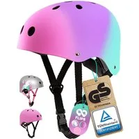 99FLIPS Fahrradhelm Mädchen ab 3 Jahre Skateboard Helm Kinder Einhorn Design, Kinderhelm Inliner Fahrrad Helm Pink Kleinkinder Schlittschuhe