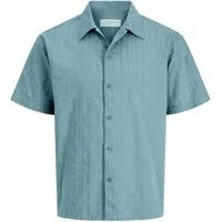 Jack & Jones Kurzarmhemd Riviera Texture Shirt mit dezentem Rippenmuster