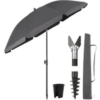 Sekey Sonnenschirm Ø160 cm Sonnenschirm UV50+ Balkonschirm mit Tragetasche und Bodenhülse, LxB: 160,00x160,00 cm, Neigungswinkel und Höhe verstellbar,für Balkon, Garten, Terrasse