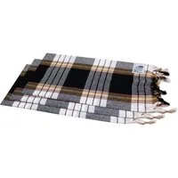 my Hamam Hamamtücher Hamamtücher Set 3 Stück schwarz kariert, Baumwolle, Polyester (Spar-Set, 3-St), saugstark und pflegeleicht