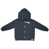 MAXIMO Strickjacke mit Kapuze, schützt vor Wind und Kälte, Langarm, Baumwolle
