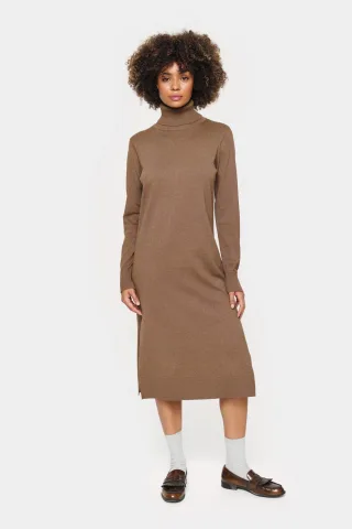 Kleid Casual fit Shitake Melange brown