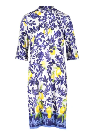 Robe Légère - Hemdblusenkleid nature/blue - Gr. - 36