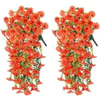 Kunstblumenstrauß 2 Stück Künstlich Hängende Blumen, Kunstblumen Veilchen Hängend, Minicloss