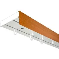 SN DECO GROUP Gardinenschiene Vorhangschiene SH (1) mit Blende 5 cm, 2-läufig, Fixmaß, mit Bohren, verschraubt, Kunststoff
