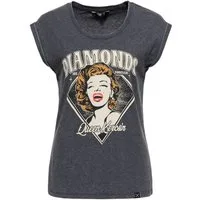 QueenKerosin Print-Shirt Diamonds (1-tlg) mit Frontprint im 50s Stil