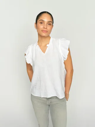 MOS MOSH - MMTea Linen Blouse white - Gr. - XS
