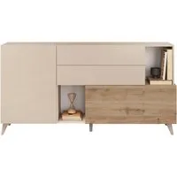 Home affaire Sideboard Monaco in Breite 181 cm, Anrichte mit Tür, Klappe und 2 Schubkästen, Stauraumschrank – sanftes Schließen, edles Design, viel Platz