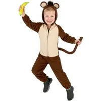 JADEO Kostüm Affenverkleidung Tier-Kinderkostüm braun-beige