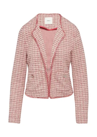 s.Oliver BLACK LABEL - Bouclé-Jacke pink - Gr. - 44