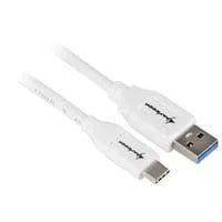 USB 3.2 Gen 2 Kabel, USB-A Stecker > USB-C Stecker weiß, 1 Meter