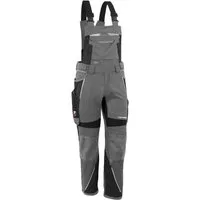 Qualitex Workwear Arbeitslatzhose Latzhose "IRON" grau/schwarz, Gr. L48