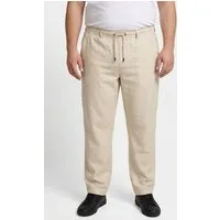 Men Plus Schlupfhose Leinenmix-Hose Relaxed Fit Elastikbund bis 8 XL