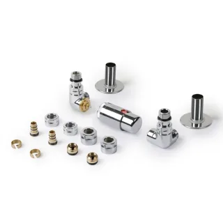 Terma VISION - Set Winkeleck-Thermostatventil links, TGETVISIL, freie Farbwahl TGETVISIL